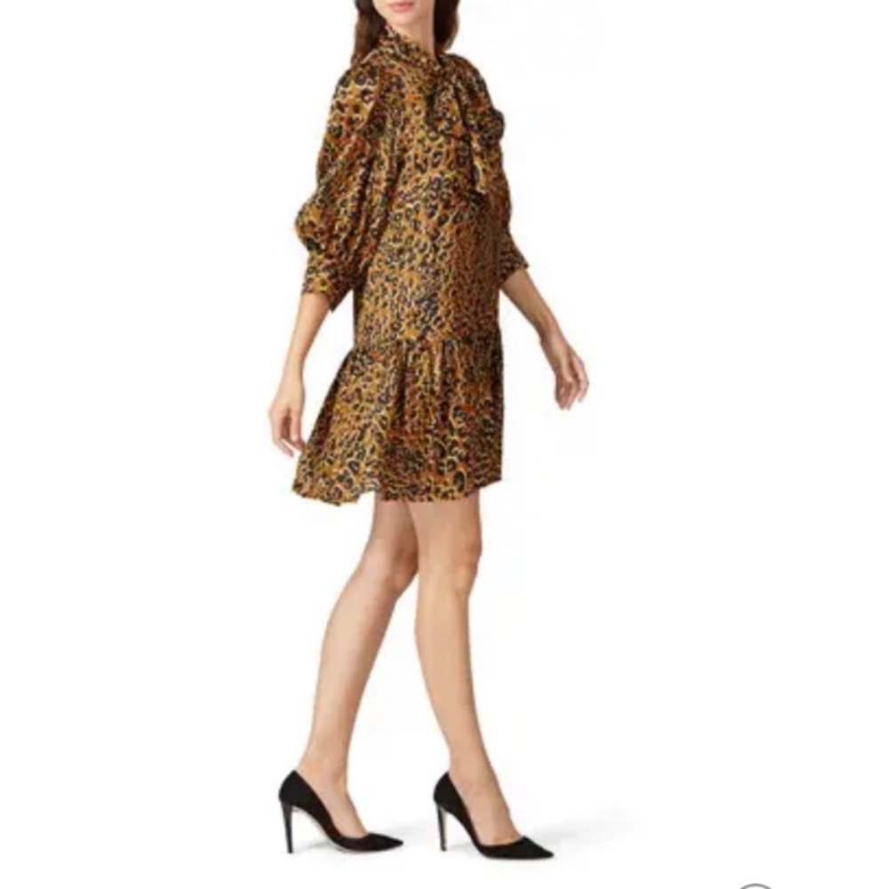HUNTER BELL Leopard Keely Long Sleeve Dress